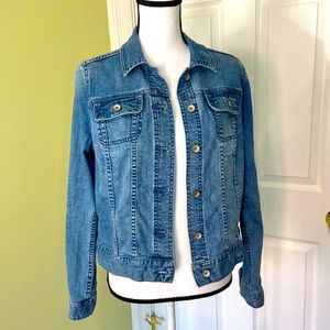 MERONA Button Down Denim Jacket Blue Size Small